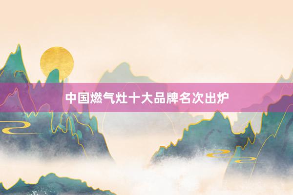 中国燃气灶十大品牌名次出炉