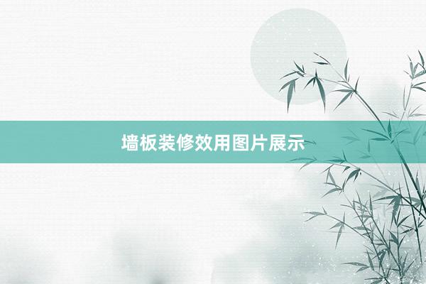 墙板装修效用图片展示