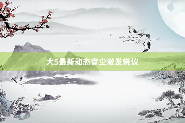 大S最新动态音尘激发烧议